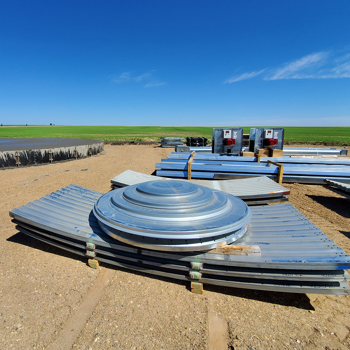 superior grain bin sheets at site